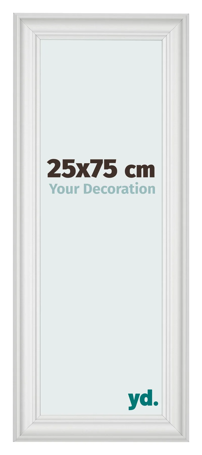 Bilderrahmen 25x75 cm - Weiß Gemasert - MDF - Lazio