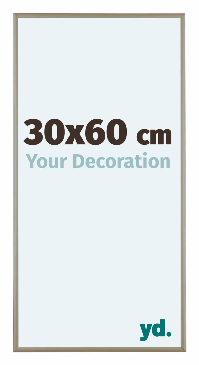 Bilderrahmen 30x60 cm - Champagner - Aluminium - Kent
