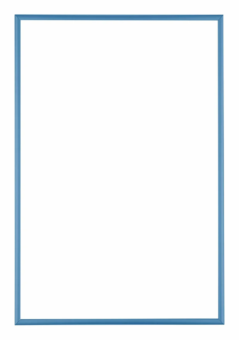 Bilderrahmen 62x93 cm - Stahl Blau - Aluminium - Kent