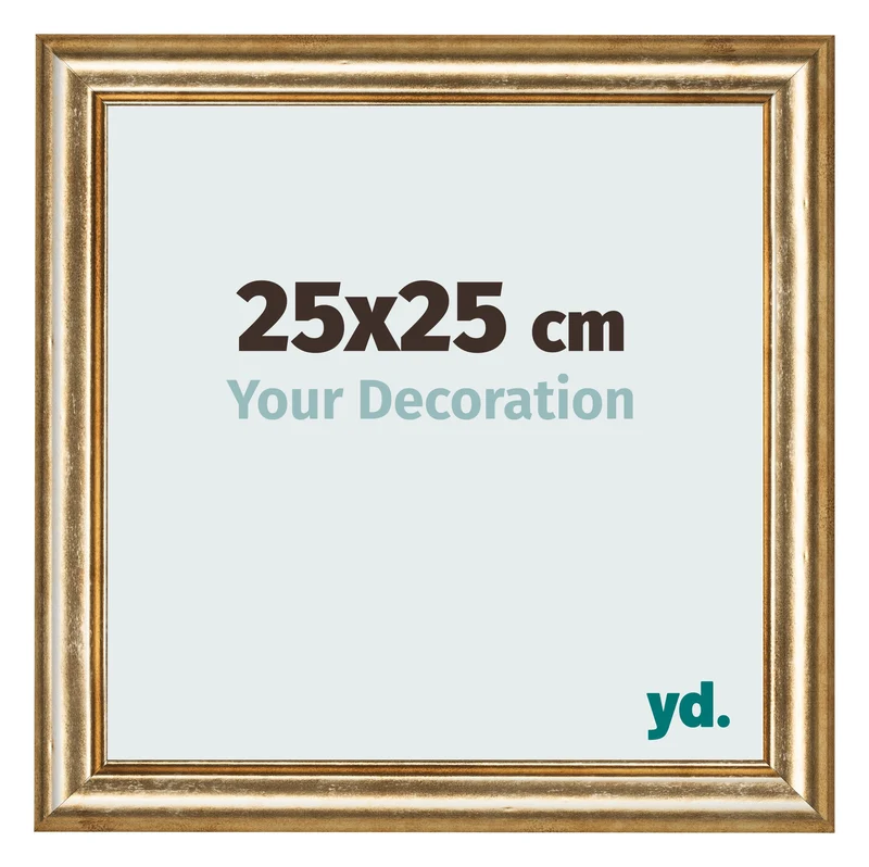 Bilderrahmen 25x25 cm - Gold Antik - MDF - Lazio