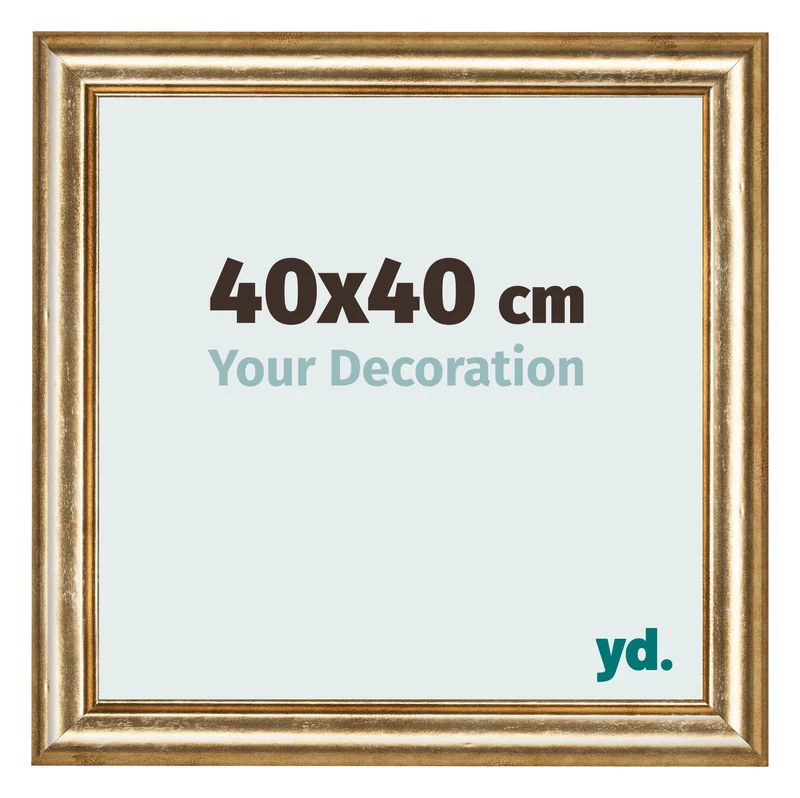 Bilderrahmen 40x40 cm - Gold Antik - MDF - Lazio