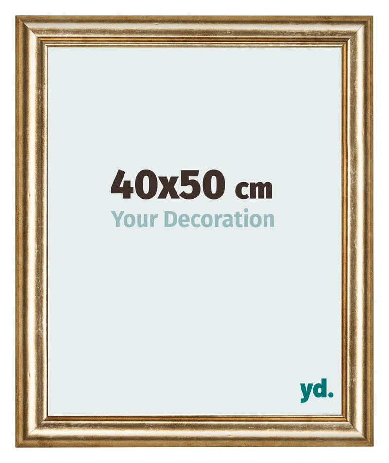 Bilderrahmen 40x50 cm - Gold Antik - MDF - Lazio
