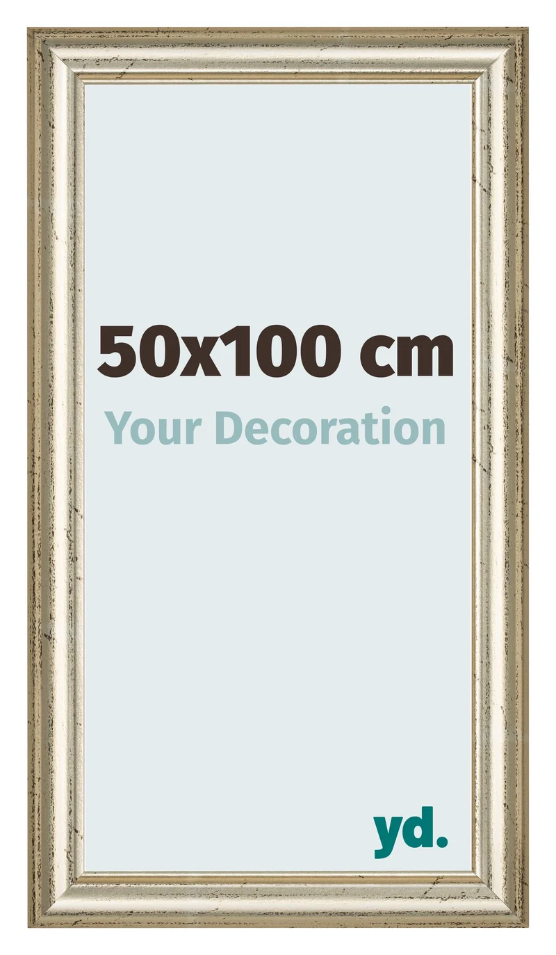 Bilderrahmen 50x100 cm - Metallglanz - MDF - Lazio