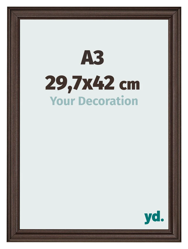 Bilderrahmen A3 - 29,7x42 cm - Eiche Dunkel - MDF - Lazio