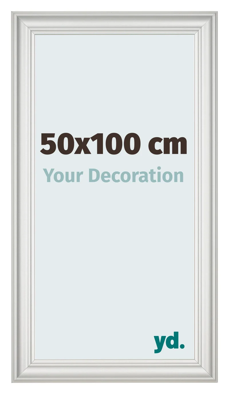 Bilderrahmen 50x100 cm - Weiß Gemasert - MDF - Lazio