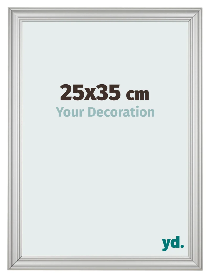 Bilderrahmen 25x35 cm - Silber Matt - MDF - Lazio