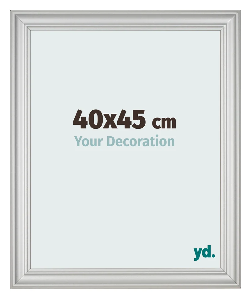 Bilderrahmen 40x45 cm - Silber Matt - MDF - Lazio