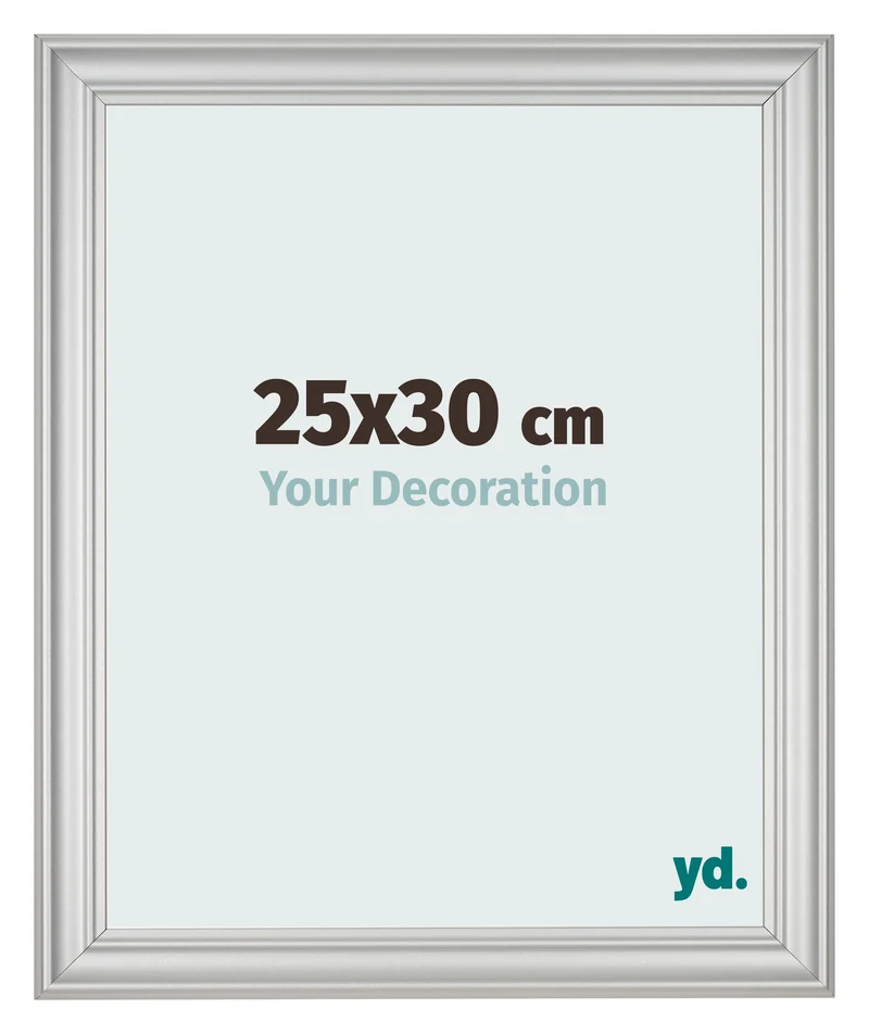 Bilderrahmen 25x30 cm - Silber Matt - MDF - Lazio