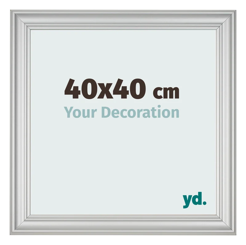 Bilderrahmen 40x40 cm - Silber Matt - MDF - Lazio