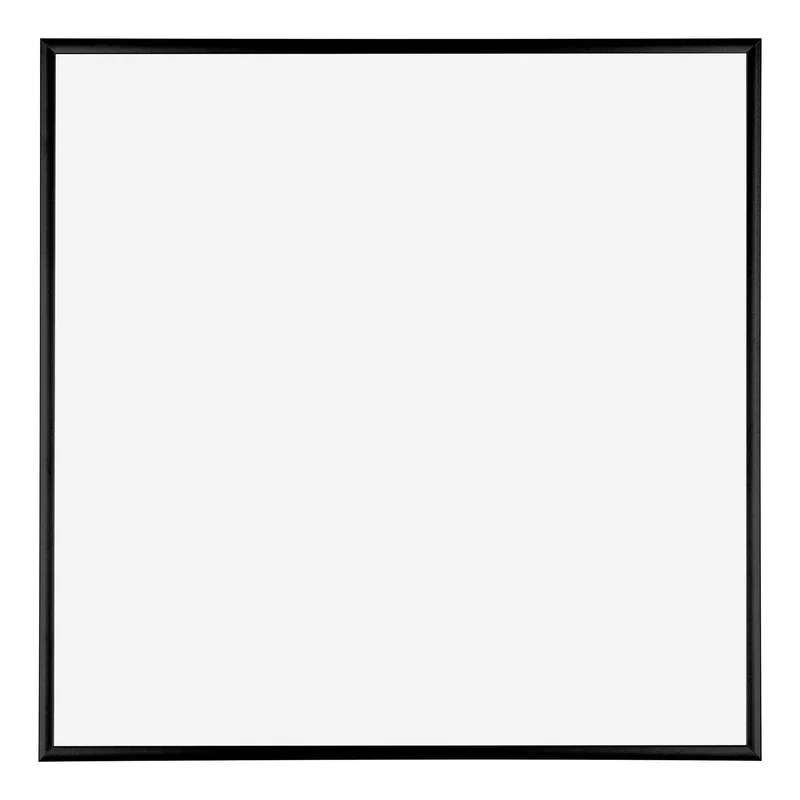 Bilderrahmen 30x30 cm - Schwarz Hochglanz - Aluminium - Kent