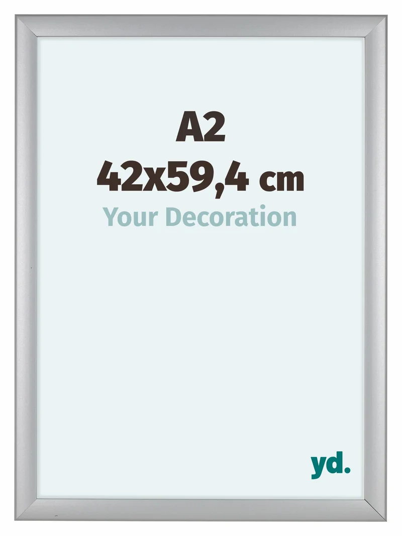 Bilderrahmen A2 - 42x59,4 cm - Silber Matt - MDF - Como