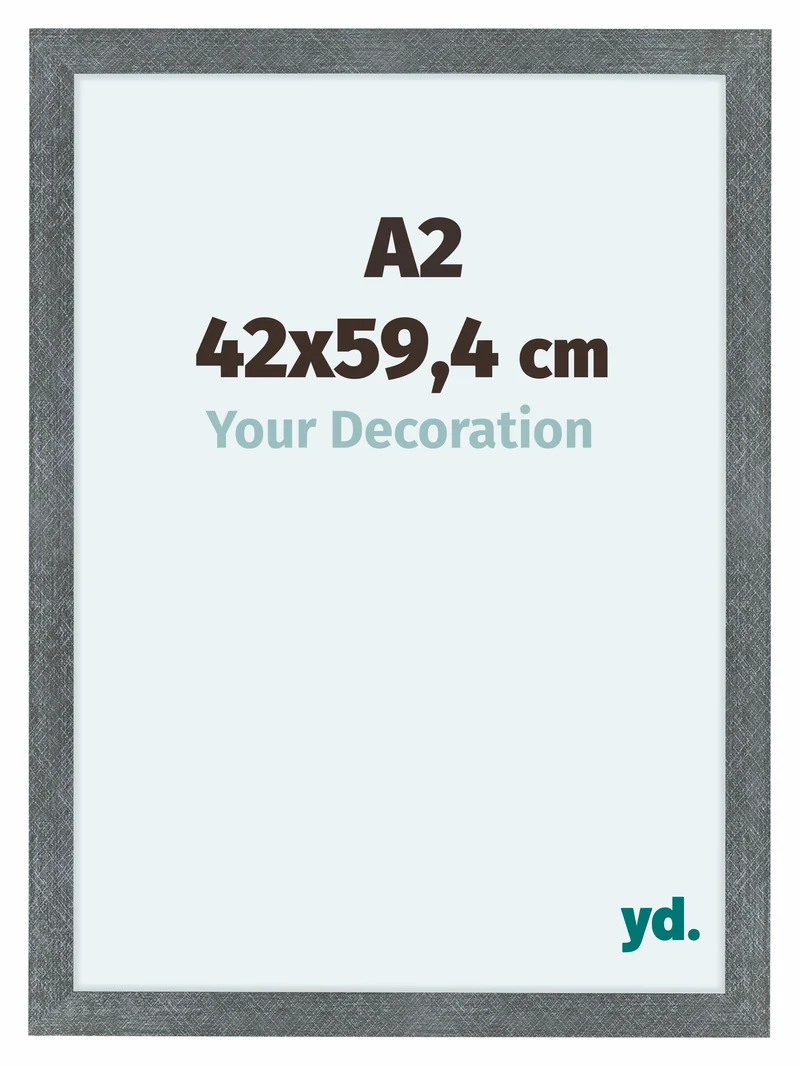 Bilderrahmen A2 - 42x59,4 cm - Eisen Gewischt - MDF - Como