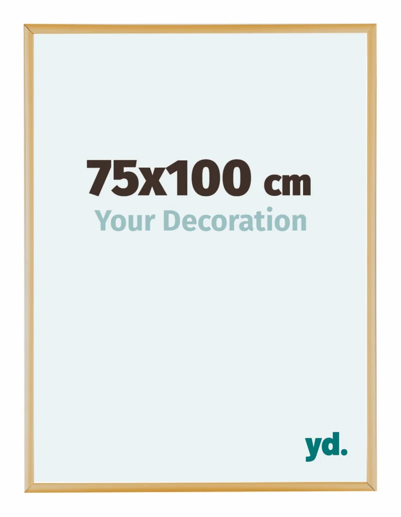 Bilderrahmen 75x100 cm - Gold Vintage - Aluminium - Kent