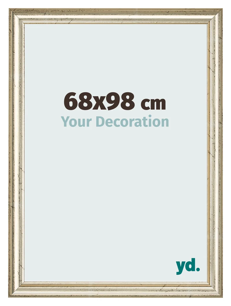 Bilderrahmen 68x98 cm - Metallglanz - MDF - Lazio