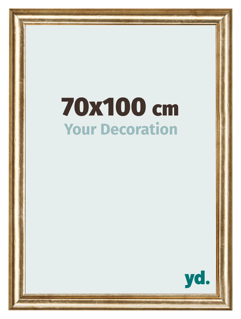 Bilderrahmen 70x100 cm - Gold Antik - MDF - Lazio