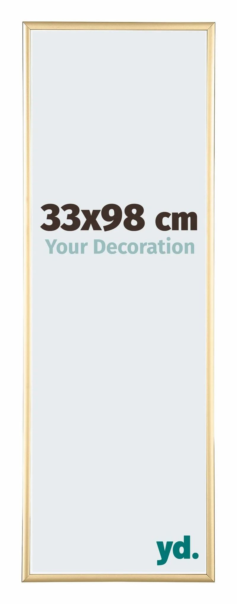 Bilderrahmen 33x98 cm - Gold - Aluminium - Kent