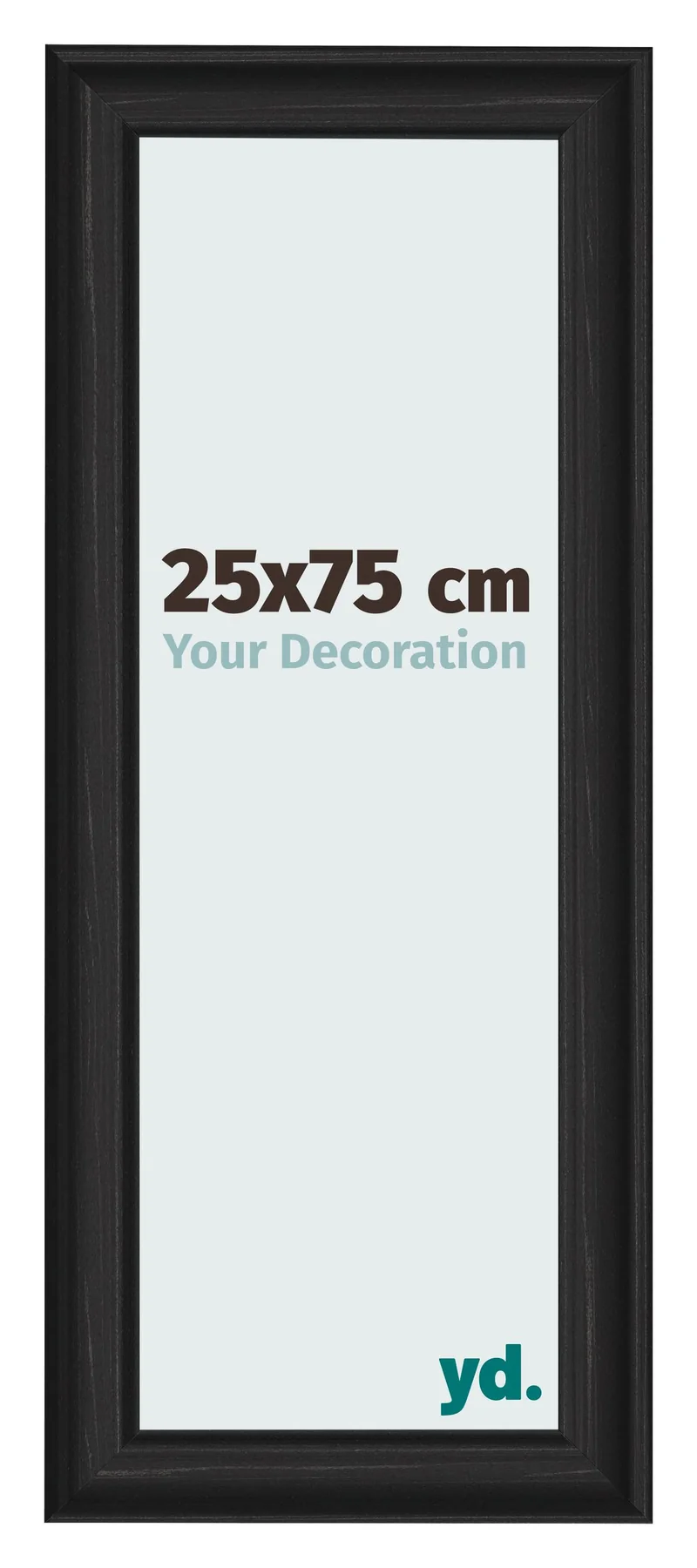 Bilderrahmen 25x75 cm - Schwarz Gemasert - MDF - Lazio