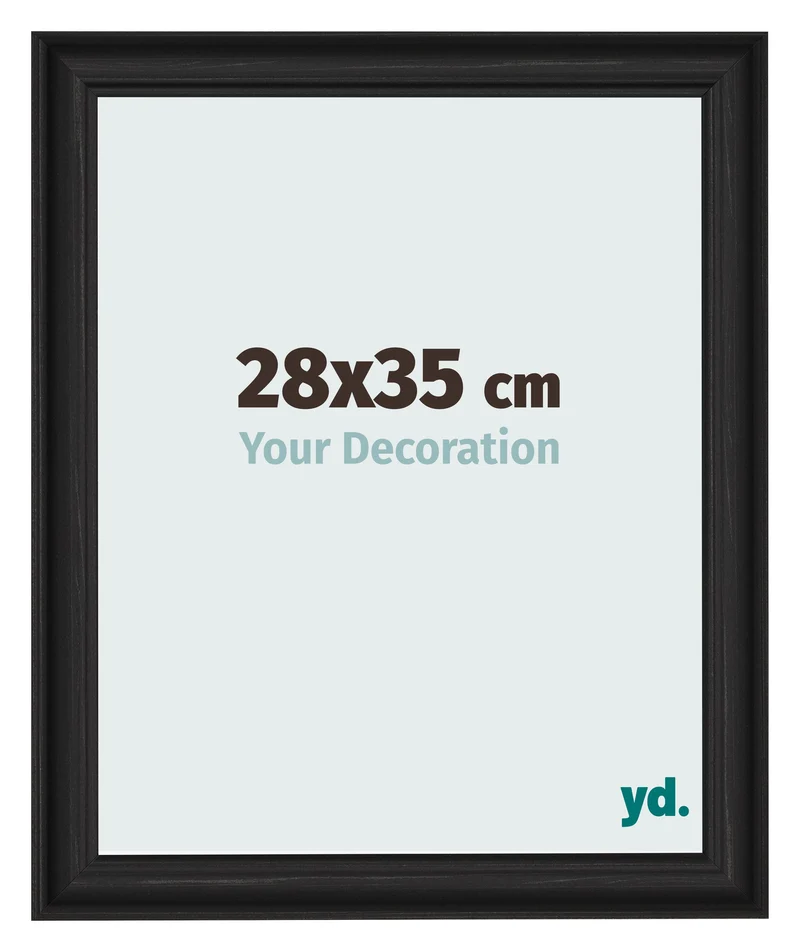 Bilderrahmen 28x35 cm - Schwarz Gemasert - MDF - Lazio