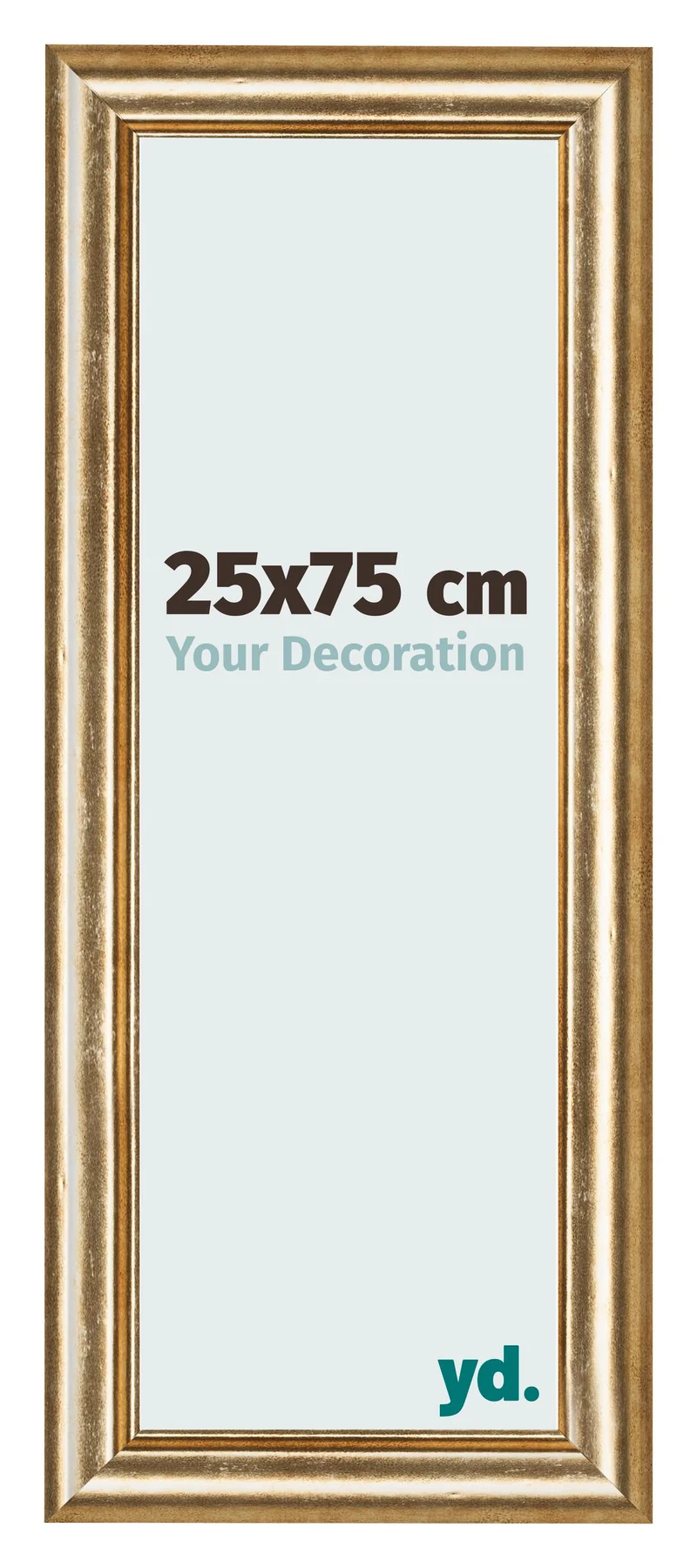 Bilderrahmen 25x75 cm - Gold Antik - MDF - Lazio