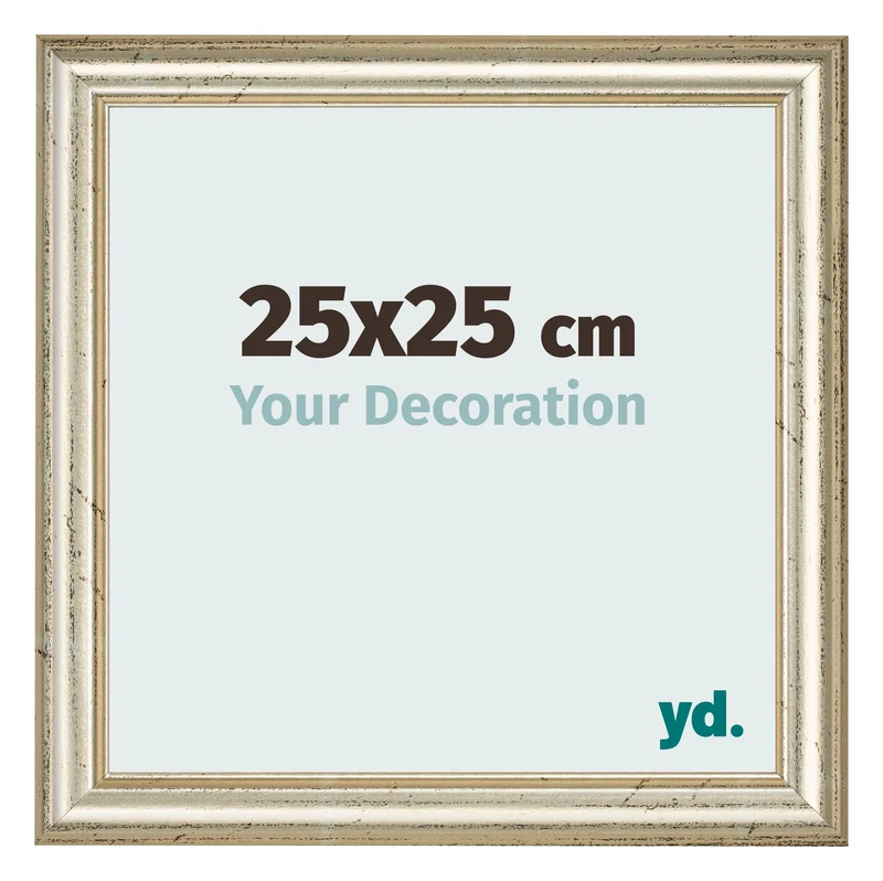 Bilderrahmen 25x25 cm - Metallglanz - MDF - Lazio