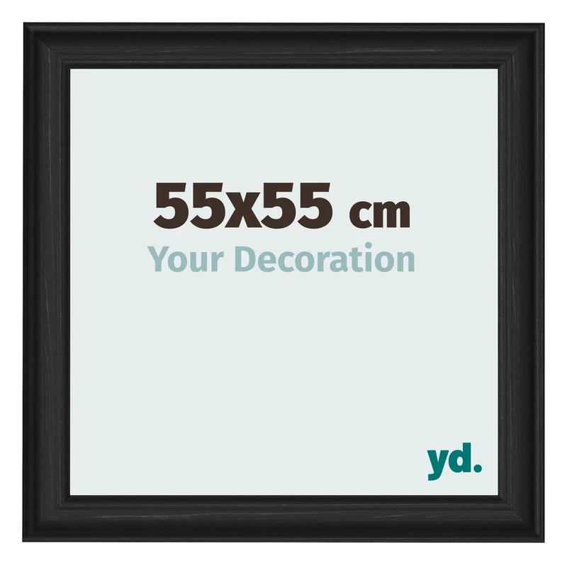 Bilderrahmen 55x55 cm - Schwarz Gemasert - MDF - Lazio