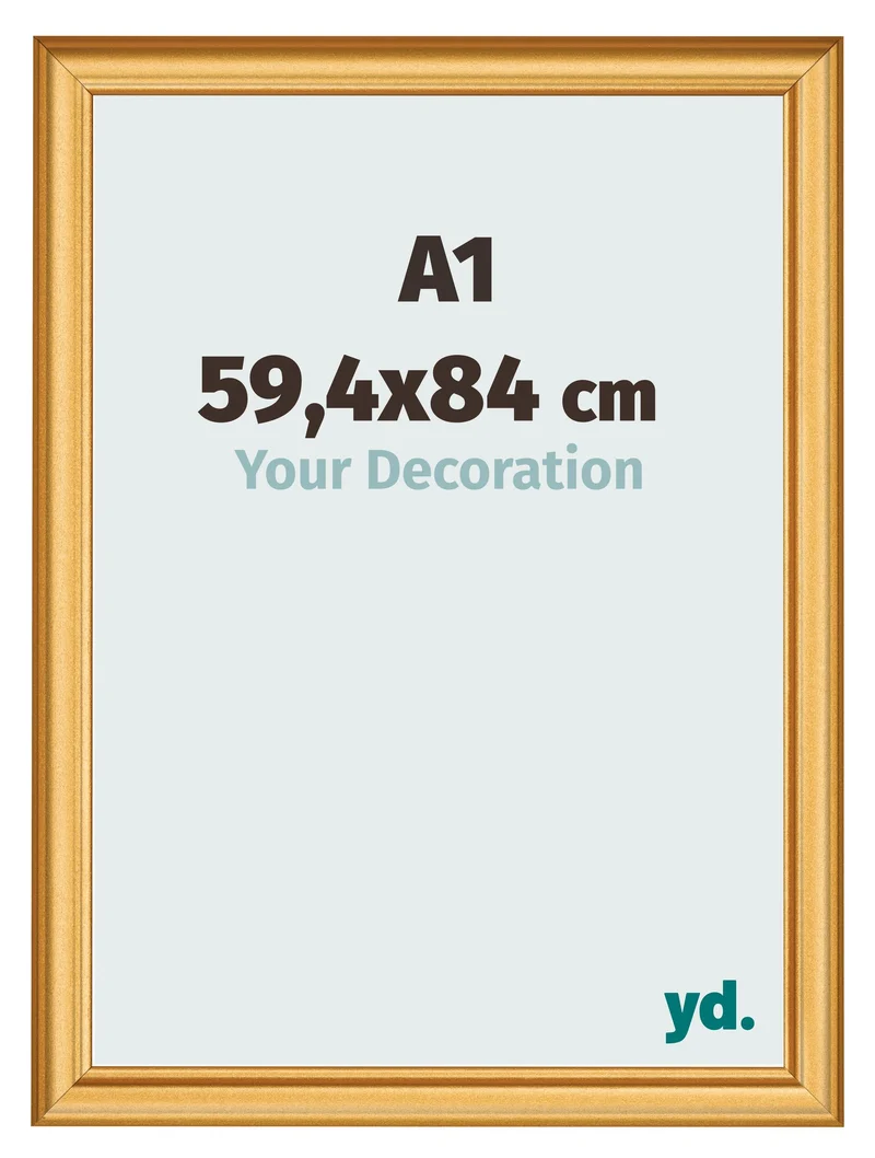 Bilderrahmen A1 - 59,4x84 cm - Gold Matt - MDF - Lazio