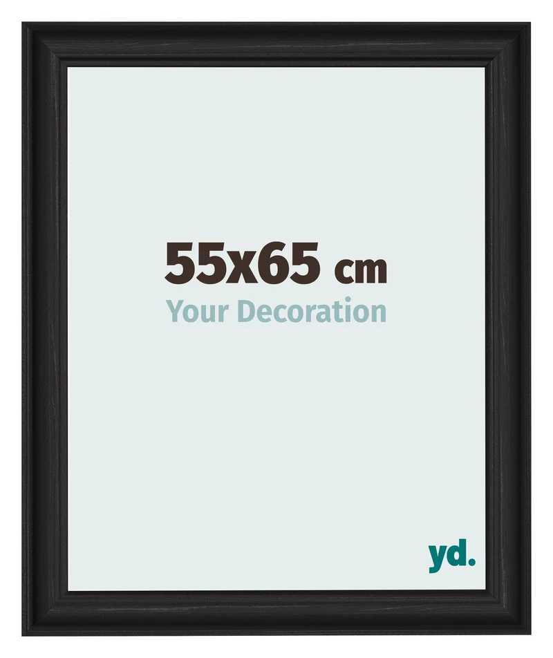 Bilderrahmen 55x65 cm - Schwarz Gemasert - MDF - Lazio