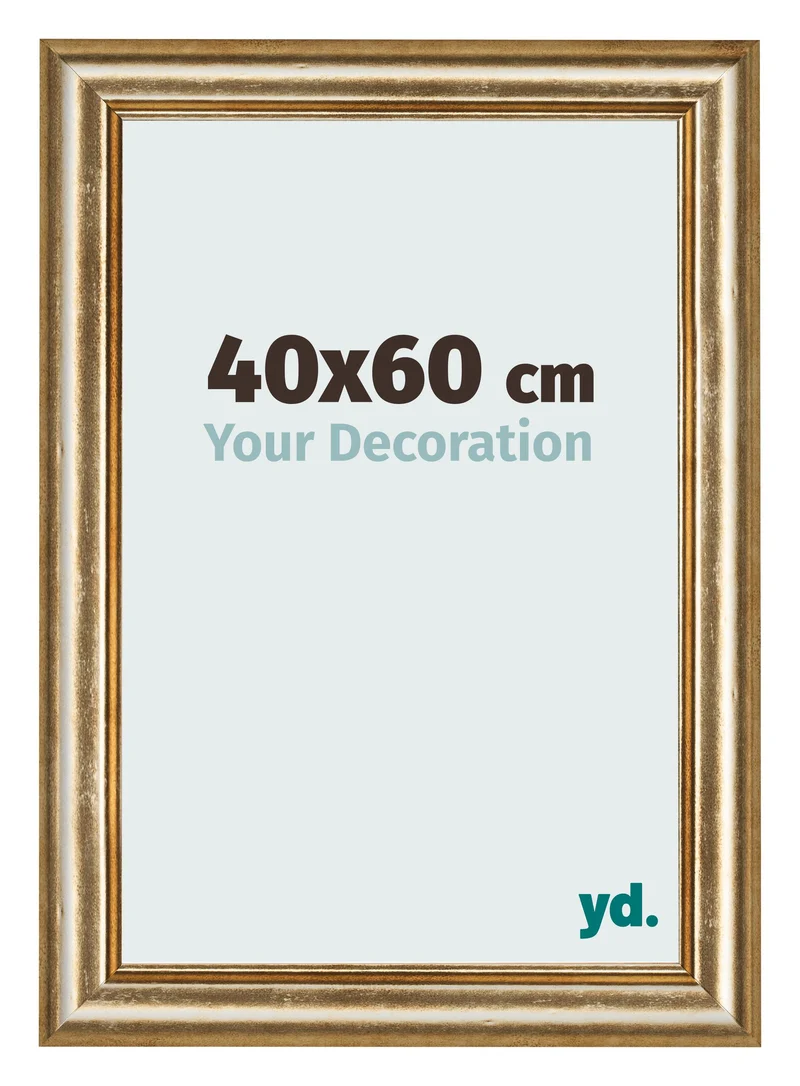 Bilderrahmen 40x60 cm - Gold Antik - MDF - Lazio