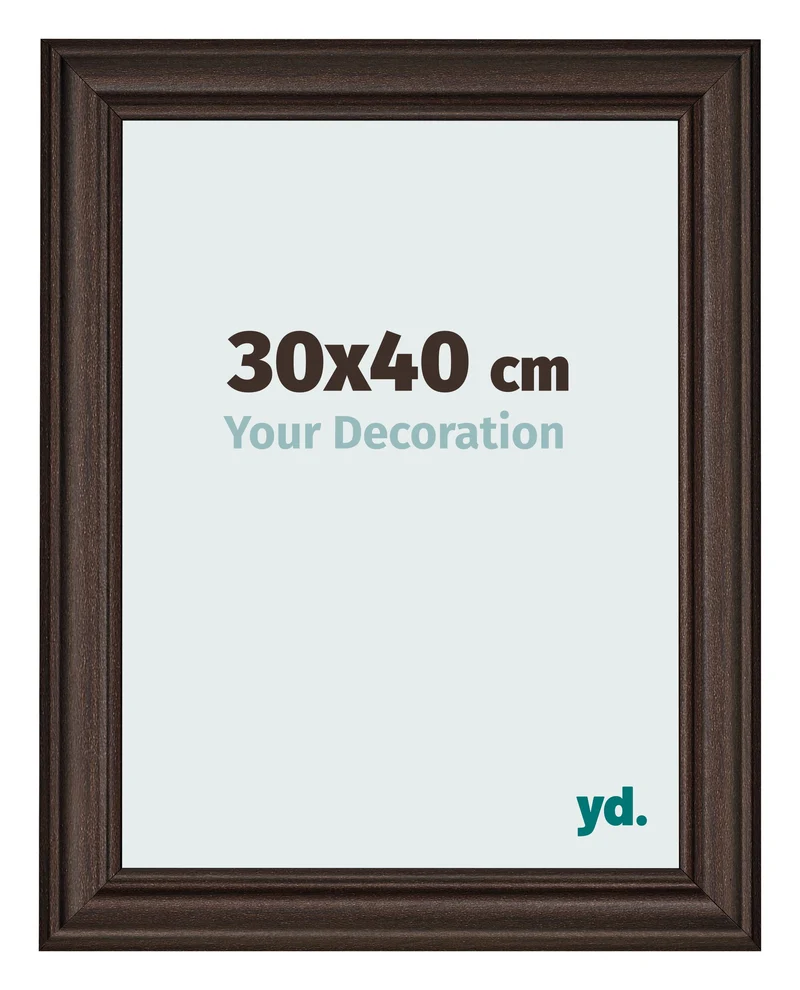 Bilderrahmen 30x40 cm - Eiche Dunkel - MDF - Lazio