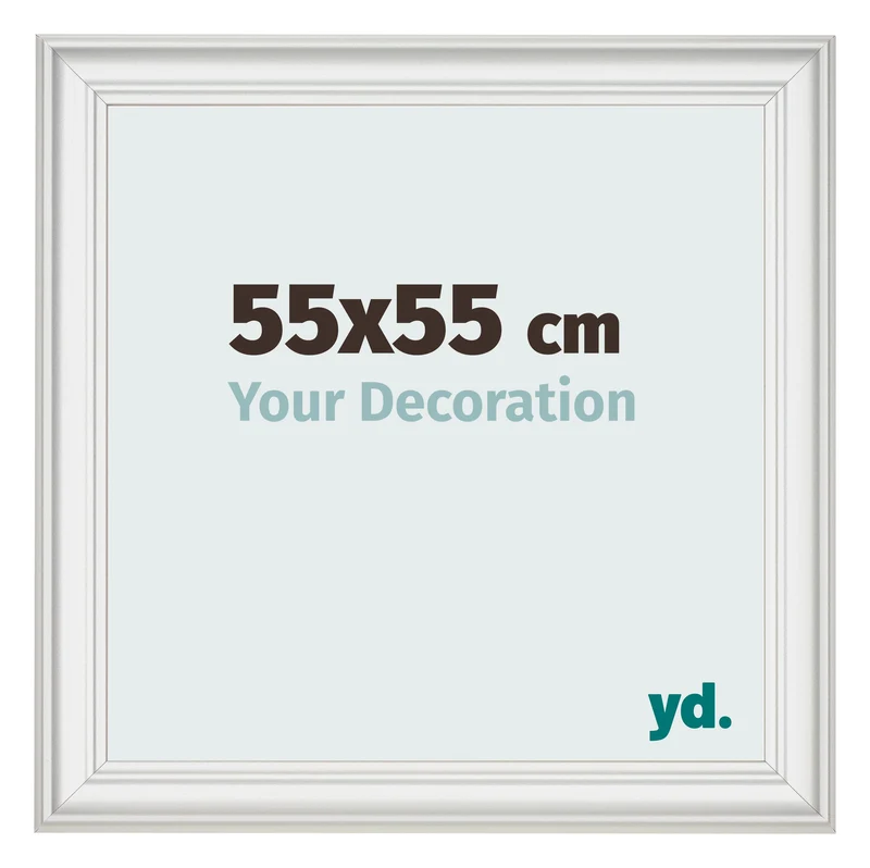 Bilderrahmen 55x55 cm - Weiß Gemasert - MDF - Lazio