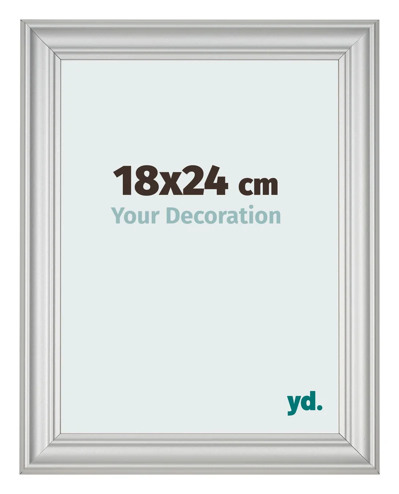Bilderrahmen 18x24 cm - Silber Matt - MDF - Lazio
