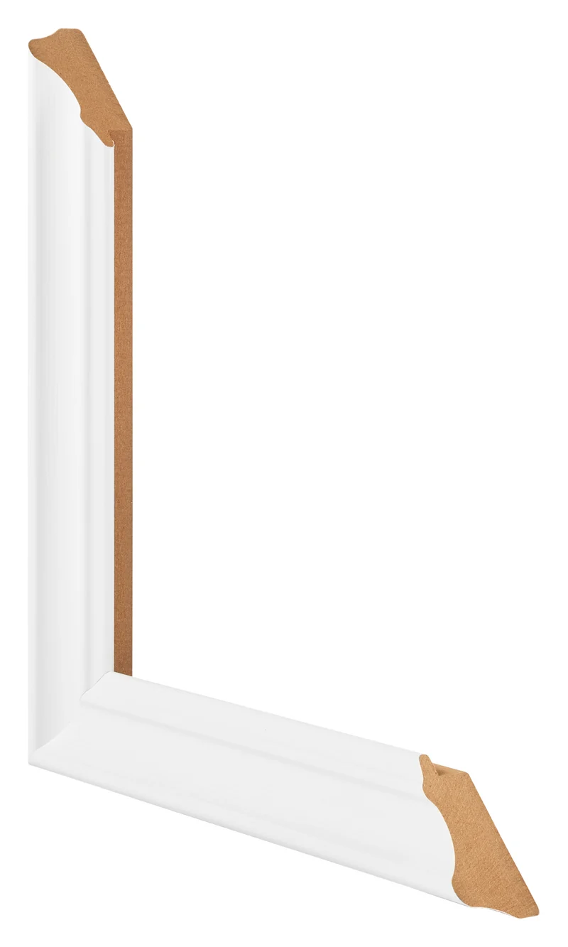 Bilderrahmen 48x68 cm - Weiß Gemasert - MDF - Lazio