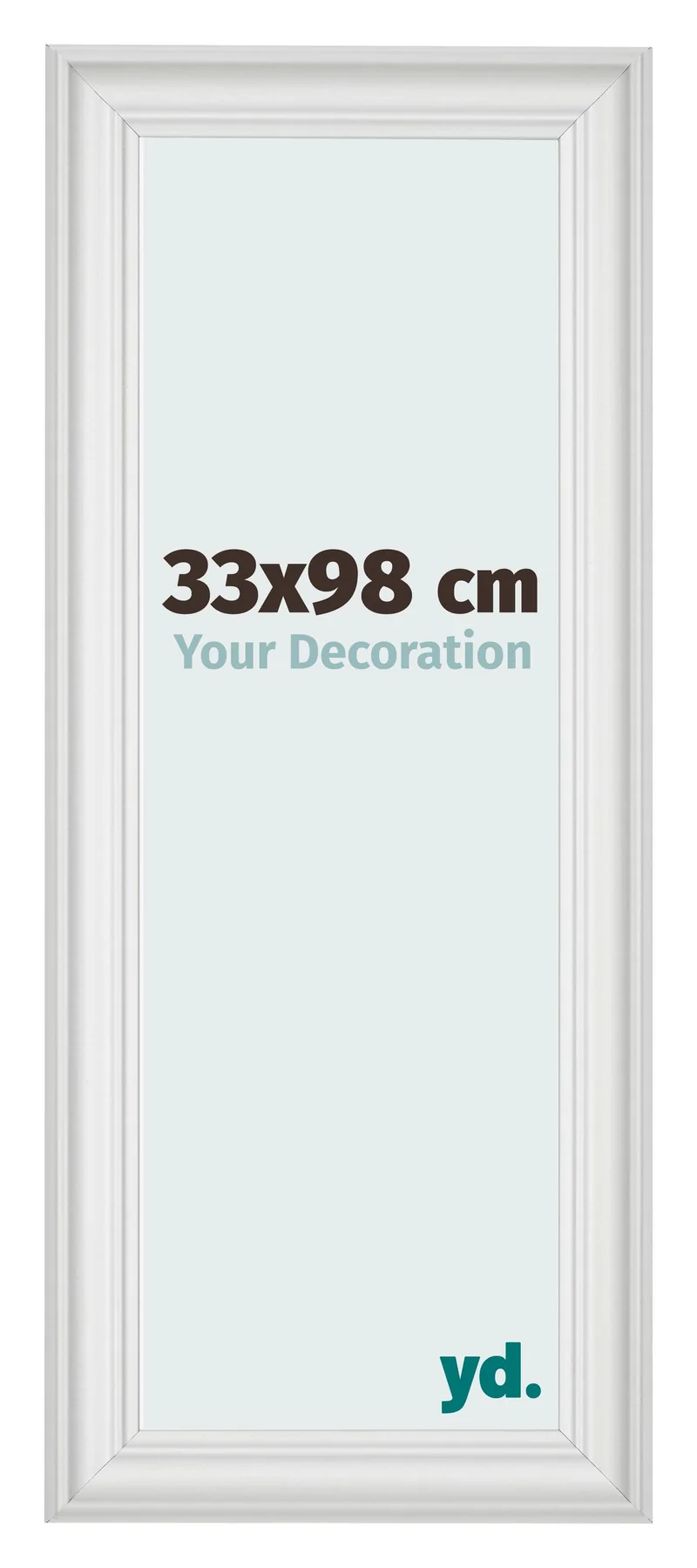 Bilderrahmen 33x98 cm - Weiß Gemasert - MDF - Lazio