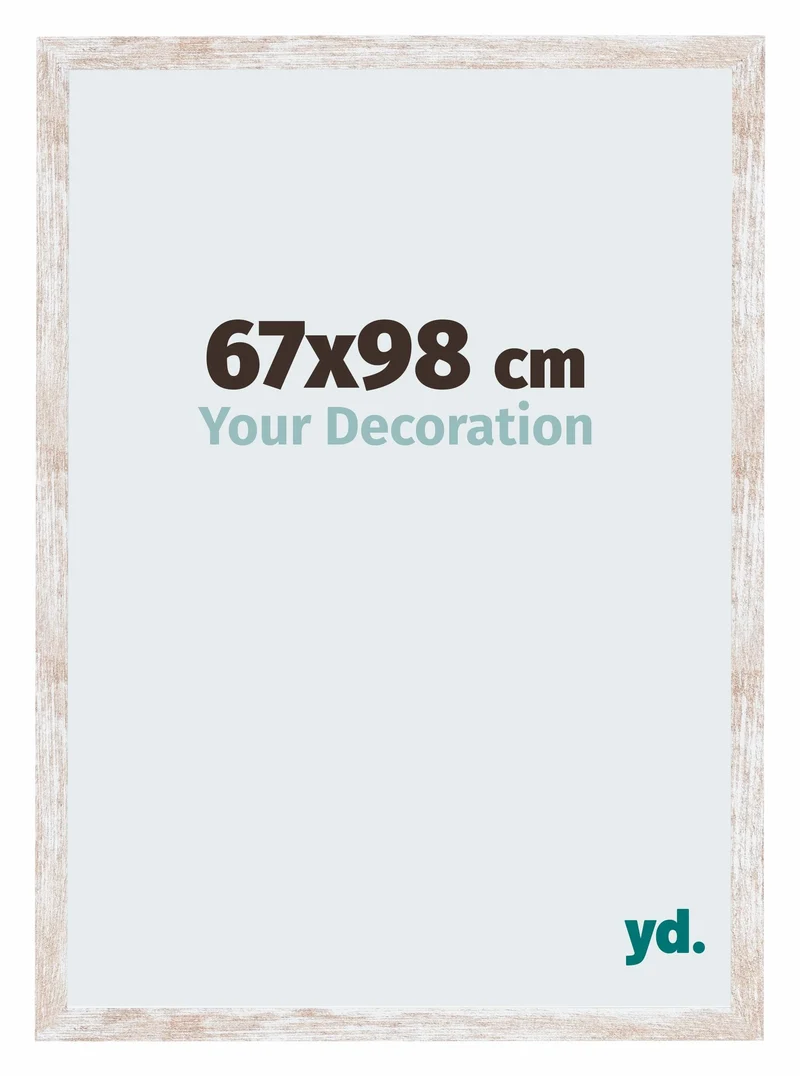 Bilderrahmen 67x98 cm - White Wash - MDF - Catania