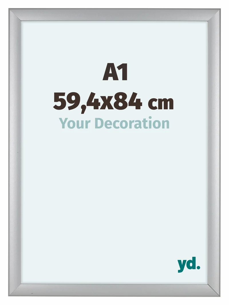 Bilderrahmen A1 - 59,4x84 cm - Silber Matt - MDF - Como