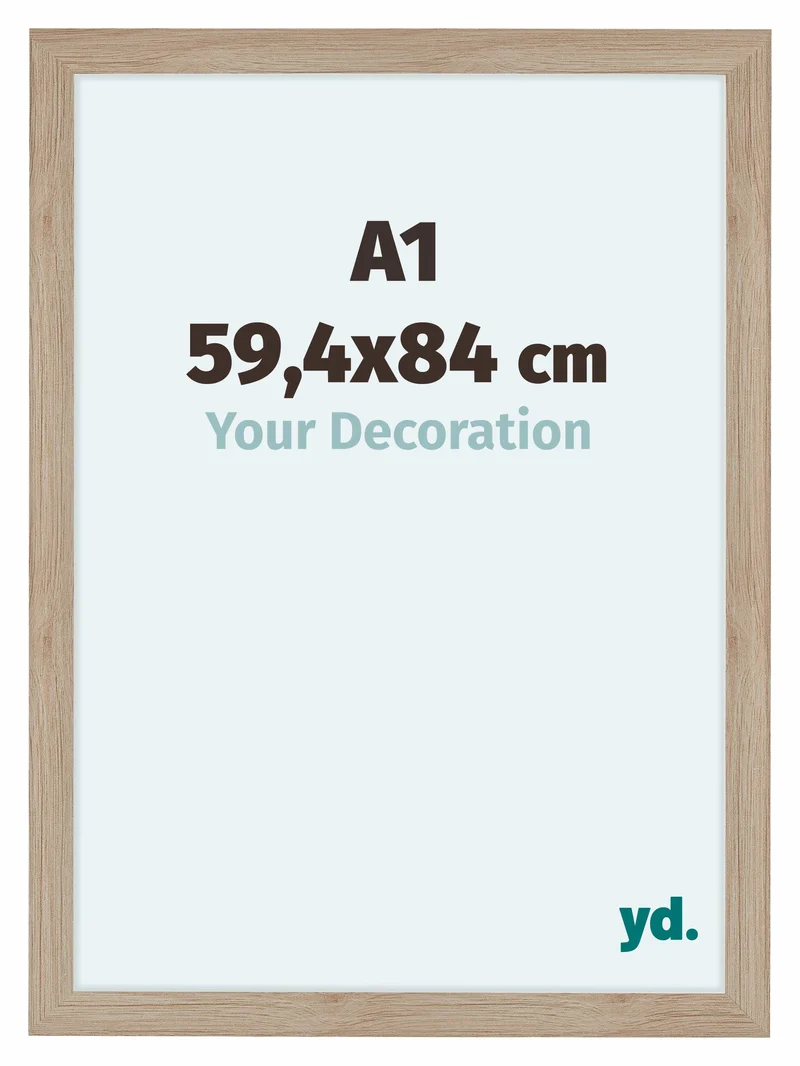 Bilderrahmen A1 - 59,4x84 cm - Eiche Hell - MDF - Como