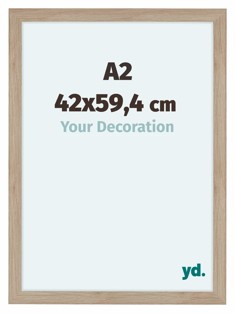 Bilderrahmen A2 - 42x59,4 cm - Eiche Hell - MDF - Como