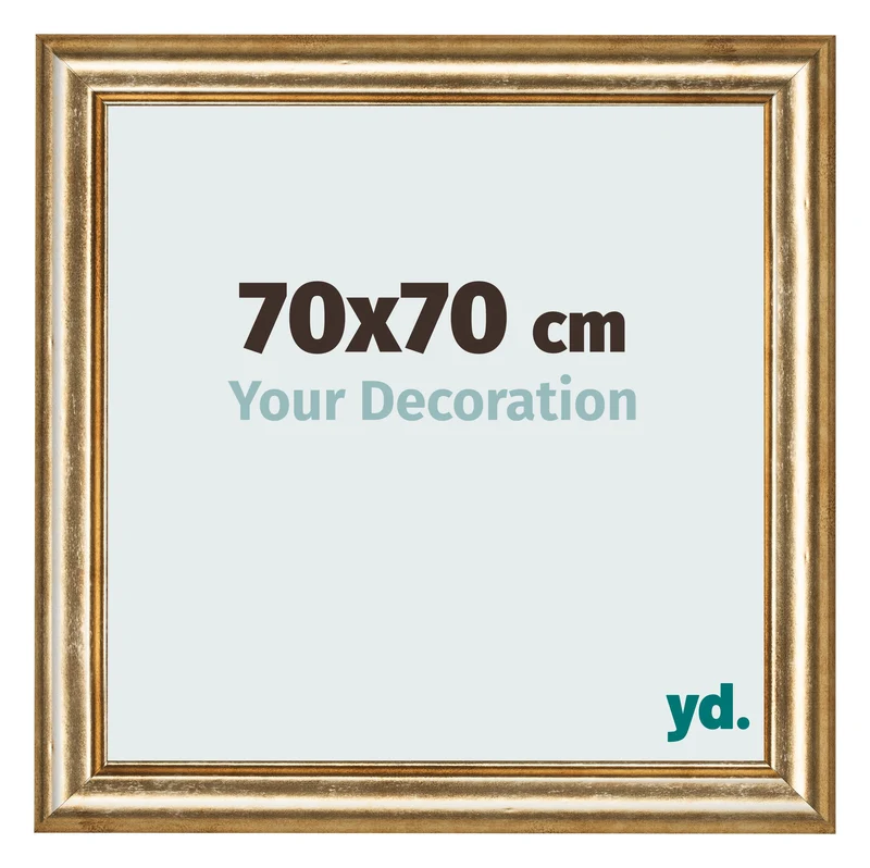 Bilderrahmen 70x70 cm - Gold Antik - MDF - Lazio