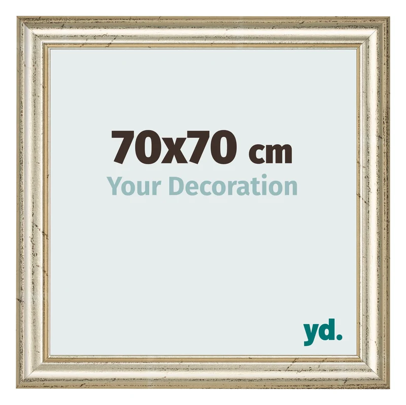 Bilderrahmen 70x70 cm - Metallglanz - MDF - Lazio