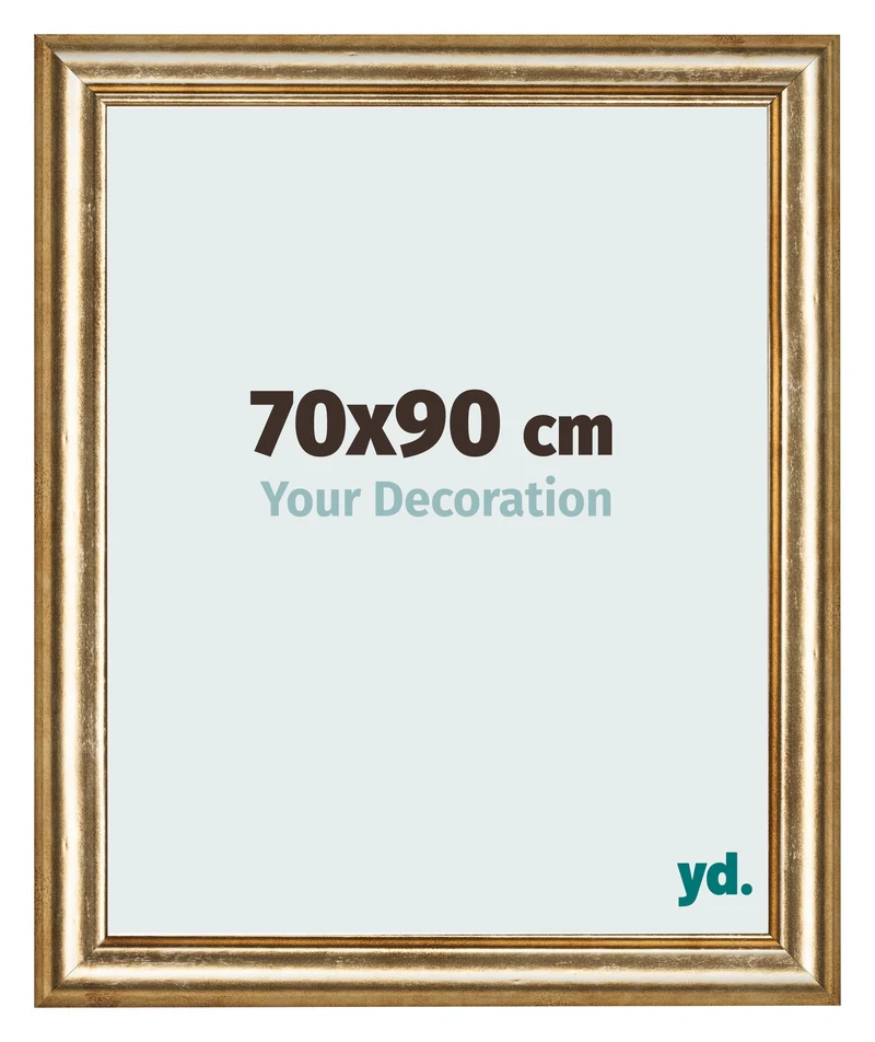 Bilderrahmen 70x90 cm - Gold Antik - MDF - Lazio