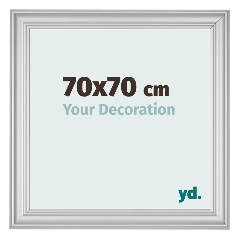 Bilderrahmen 70x70 cm - Silber Matt - MDF - Lazio