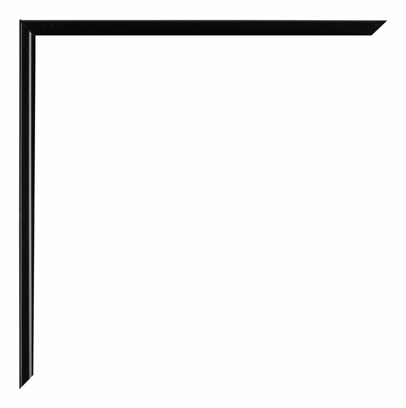 Bilderrahmen 30x30 cm - Schwarz Hochglanz - Kunststoff - Evry