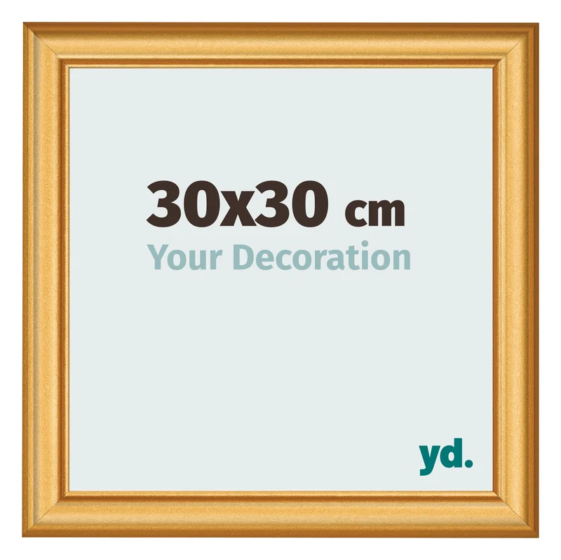 Bilderrahmen 30x30 cm - Gold Matt - MDF - Lazio