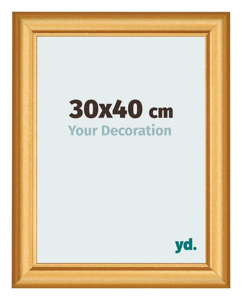 Bilderrahmen 30x40 cm - Gold Matt - MDF - Lazio