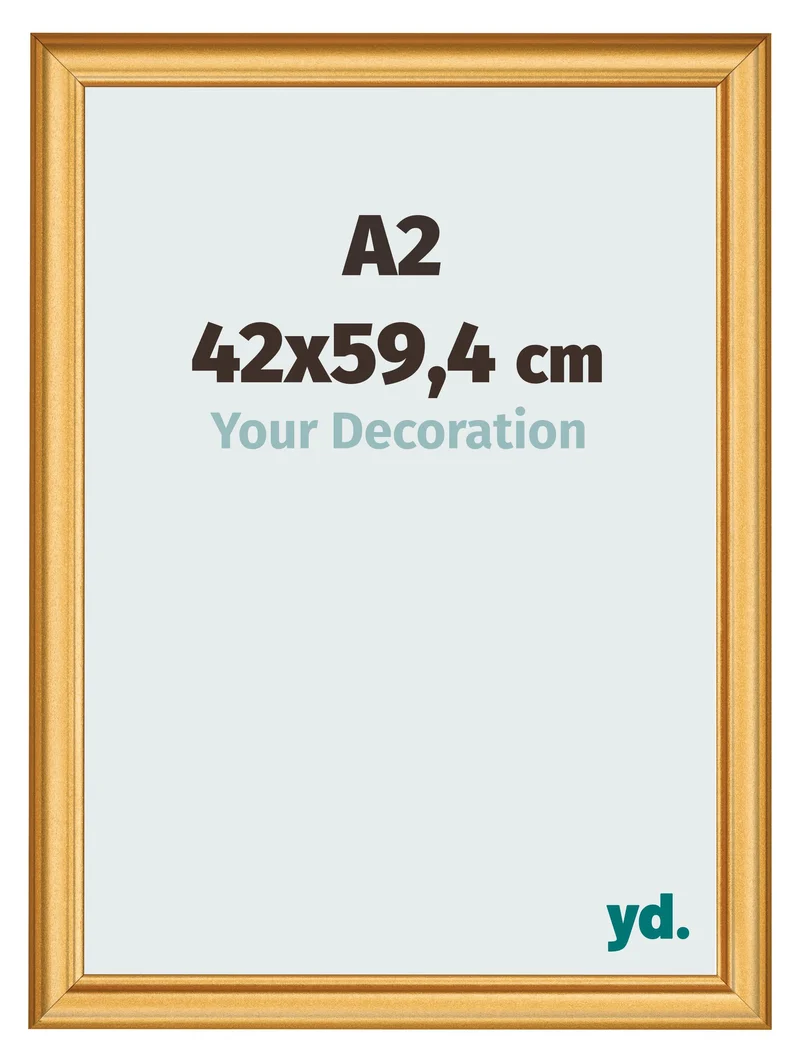 Bilderrahmen A2 - 42x59,4 cm - Gold Matt - MDF - Lazio