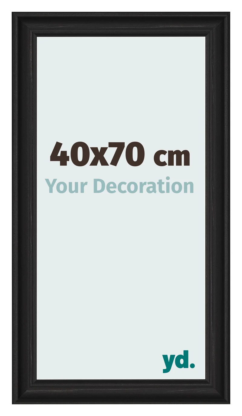 Bilderrahmen 40x70 cm - Schwarz Gemasert - MDF - Lazio