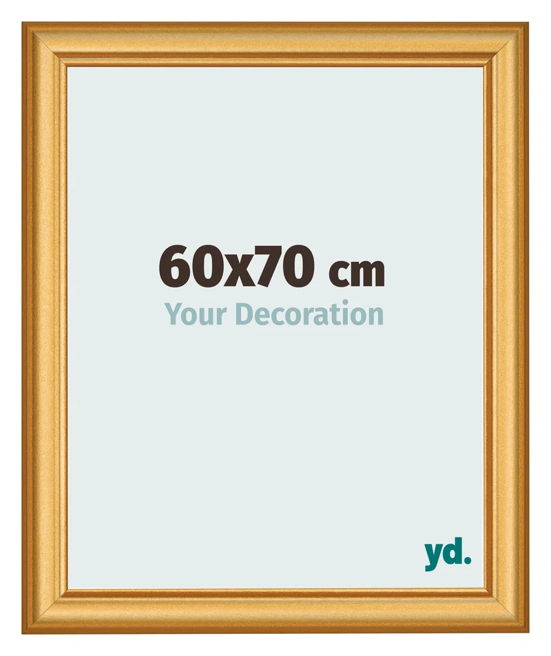 Bilderrahmen 60x70 cm - Gold Matt - MDF - Lazio