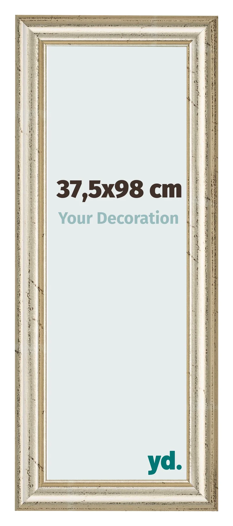 Bilderrahmen 37,5x98 cm - Metallglanz - MDF - Lazio