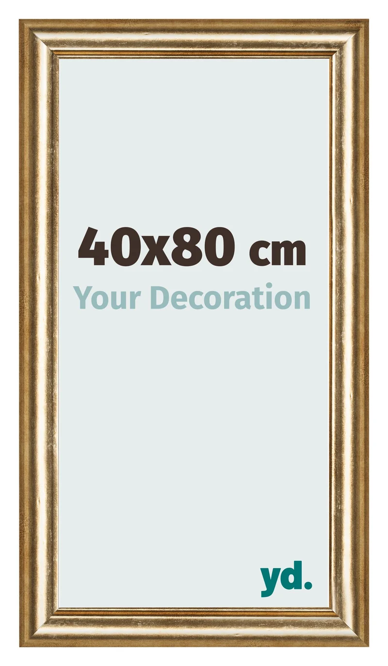 Bilderrahmen 40x80 cm - Gold Antik - MDF - Lazio