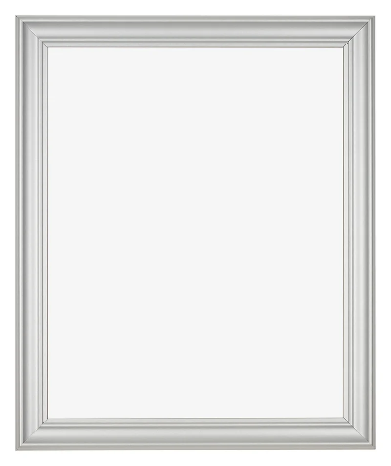 Bilderrahmen 50x65 cm - Silber Matt - MDF - Lazio